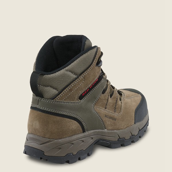 Red Wing Mens Hiking Boots - Truhiker - 6-inch Waterproof Csa Safety Toe - Grey Brown - UND194376